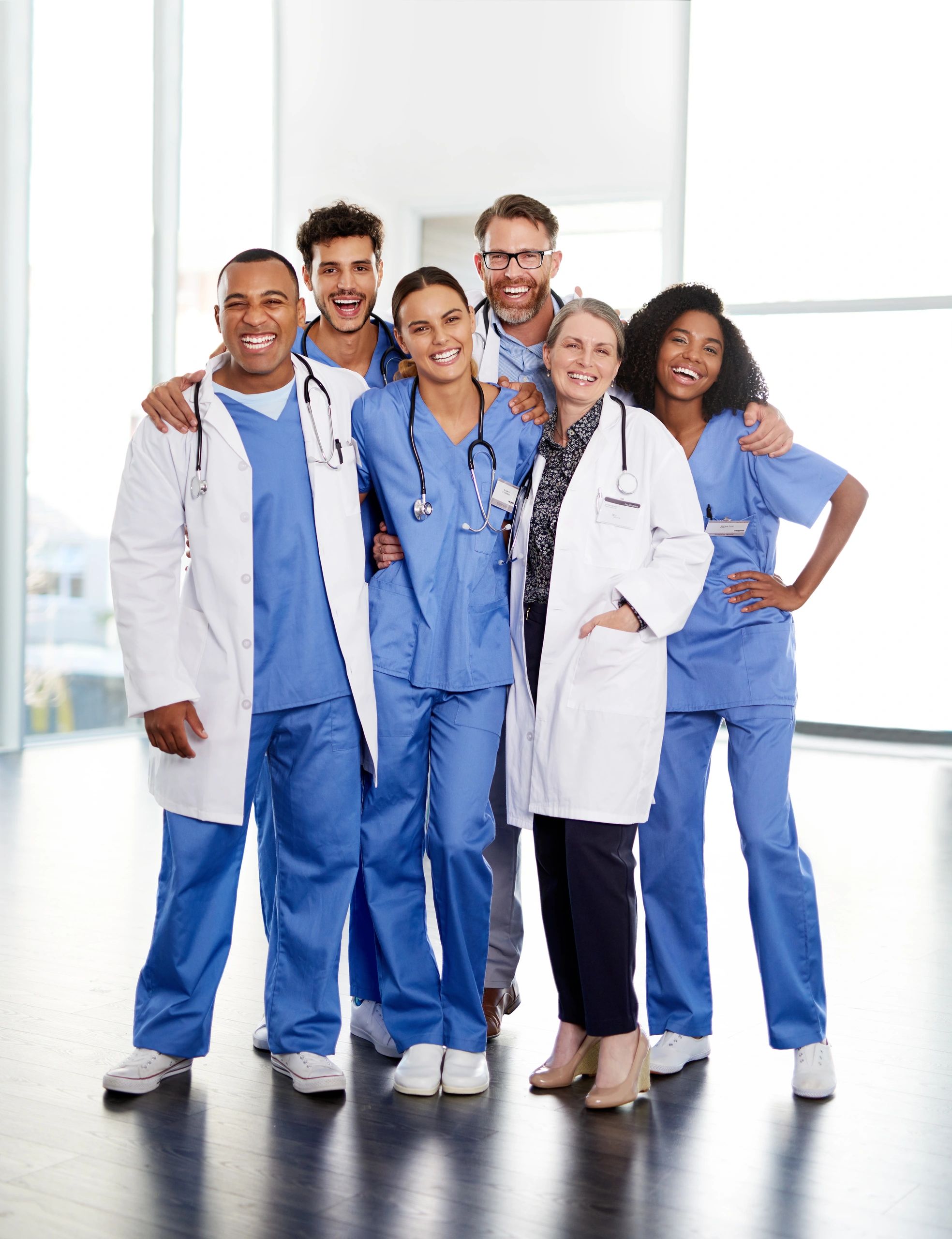 Clinic medical team portrait